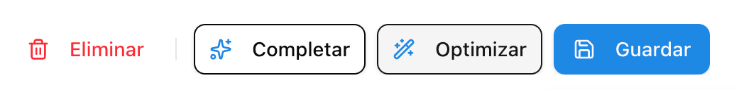 Interfaz de plantillas de itinerario