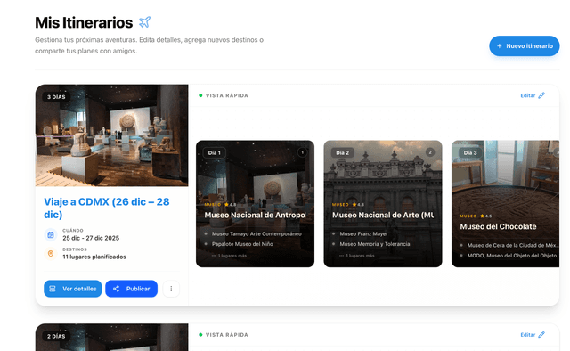 Interfaz de notificaciones